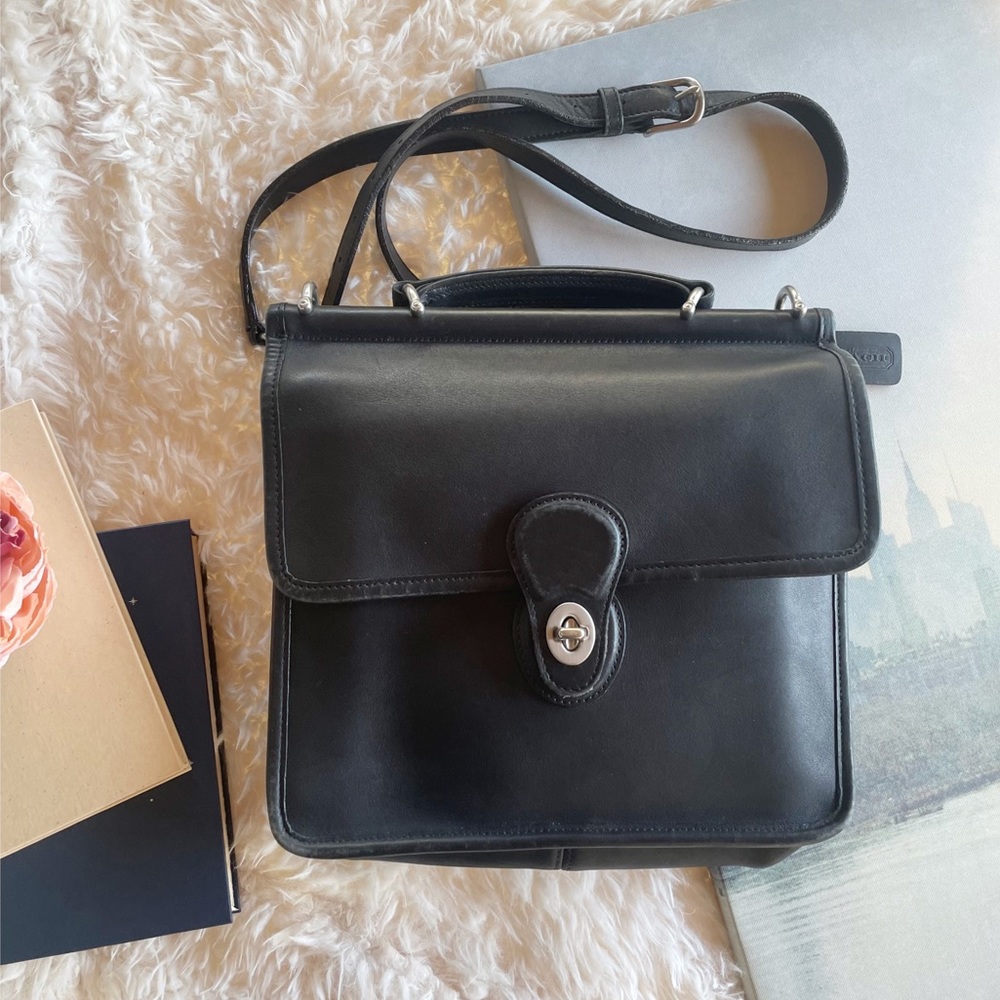 Coach Black Leather Bag  🎈 - Picture 2 of 12